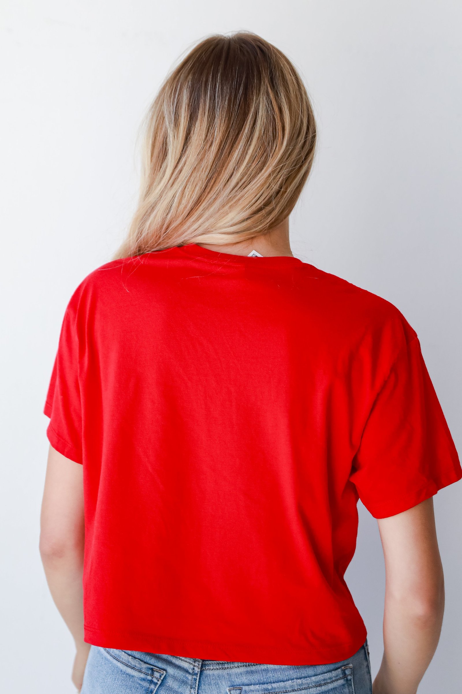Red Saturday In Athens Cropped Tee