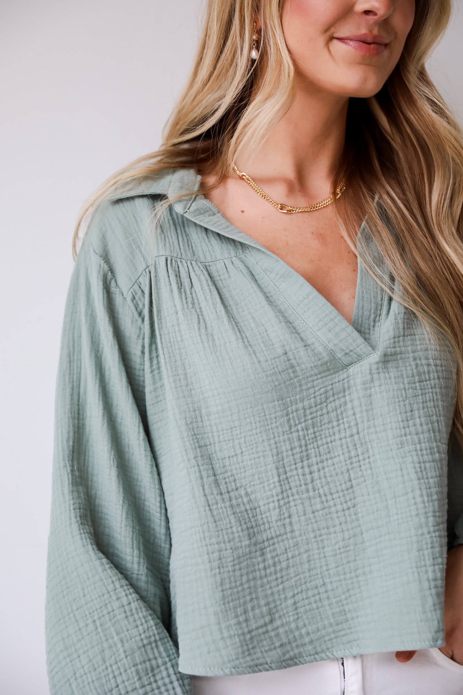 Alanna Linen Blouse - DU DEAL